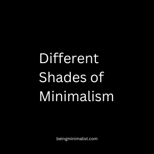 Different Shades of Minimalism: Exploring the Diverse Facets of a Simplified Life