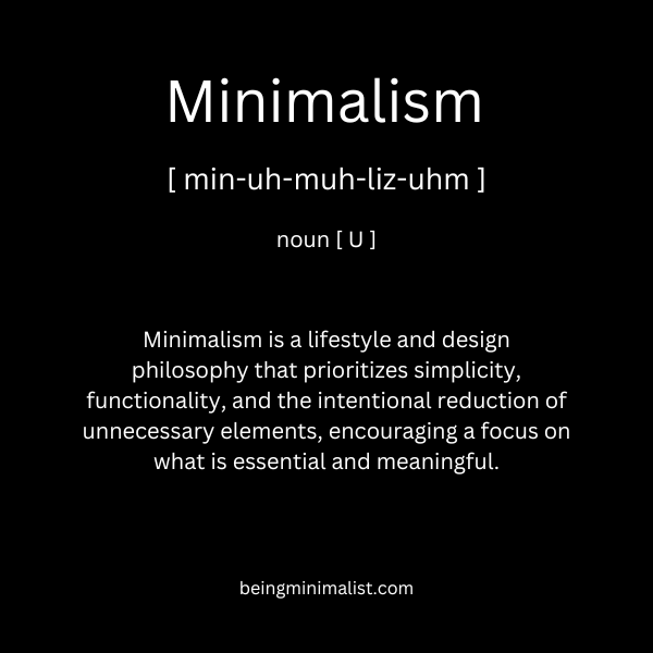 Minimalism Dictionary Meaning British English American English