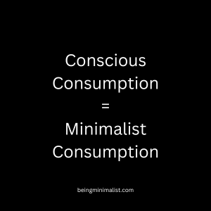 Conscious Consumption = Minimalist Consumption