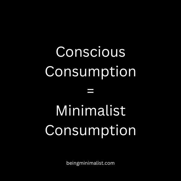 Conscious Consumption = Minimalist Consumption